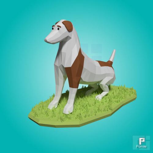 Dog Low Poly (Rigged) preview image